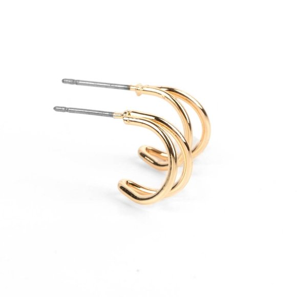 Charming Crescents - Gold Earrings - Picture 1 of 2